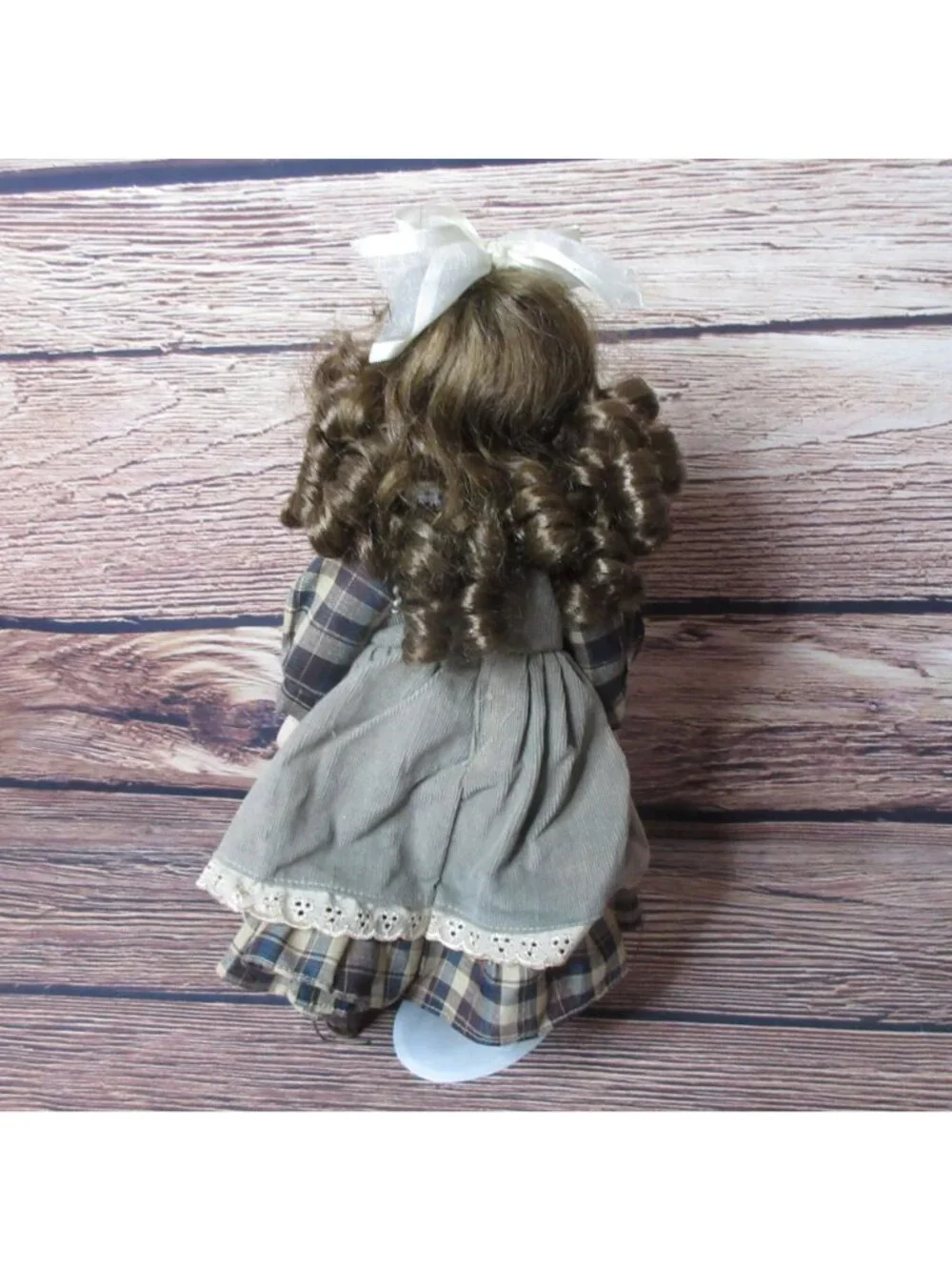 Pair Unique Victorian Kissing Porcelain Dolls Boy & Girl 14